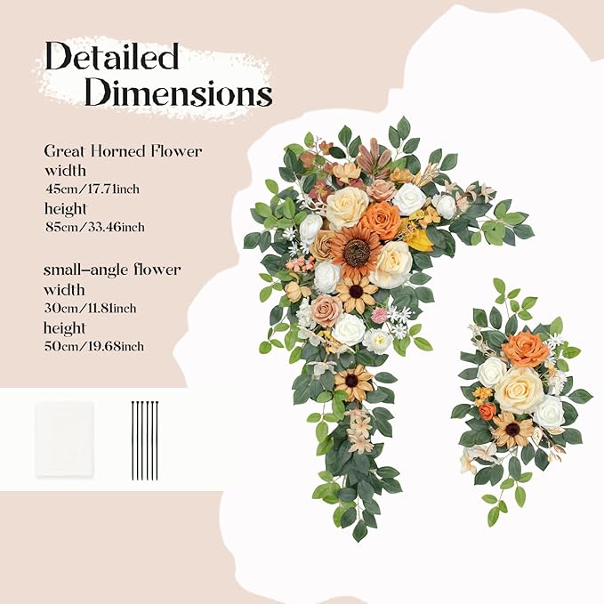 Wedding Arch Flowers Kit, Artificial Flower Arch Decor - Image 2