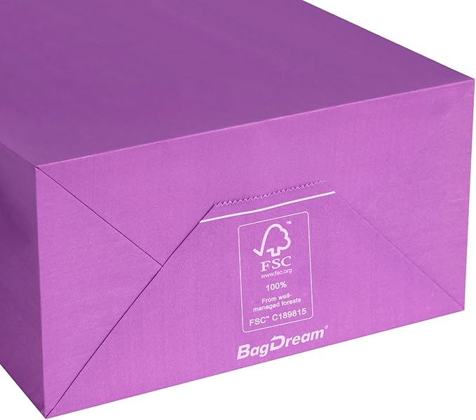 BagDream 48 Pieces 10x5x13 Assorted Gift Bags Rainbow Colors Kraft Paper Party - Image 7