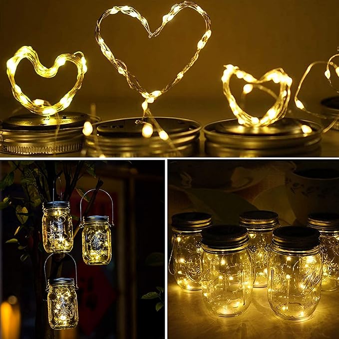 12 Pack Solar Mason Jar Lid Lights - Image 5