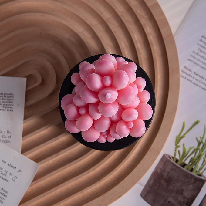 Pink Moonstones Succulent Scented Candle - Image 4