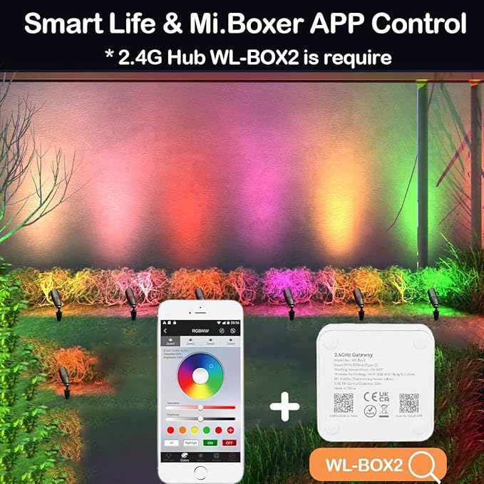 RGB Low Voltage Landscape Lights, 12V Color Changing Outdoor Spot Lights - Image 5