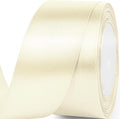 1-1/2" x 25 Yards Satin Ribbon, Ivory Silk Ribbon Ideal by Quhora