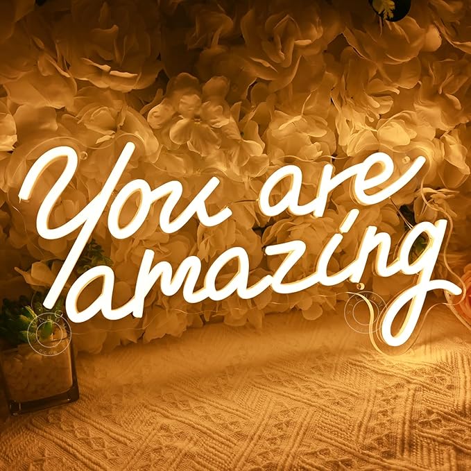 SYLHOME You Are Amazing Led Neon Light Sign Girls Bedroom Kids Room Wall Decor by SYLHOME