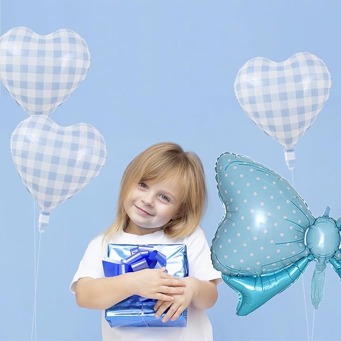 36 Inches Bow Foil Balloon Huge Bowtie Blue Balloon - Image 4