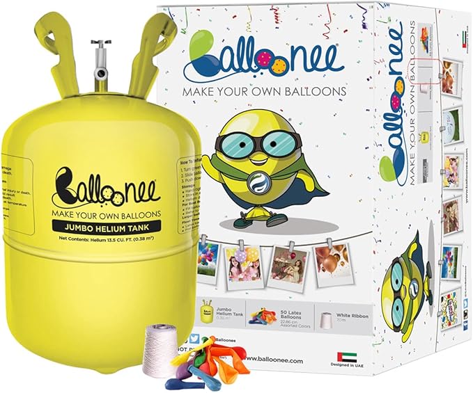 Jumbo Disposable Helium Party Kit, Helium Tank by Balloonee
