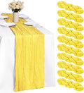 10 Pack Yellow Cheesecloth Table Runner -21*120Inch Long Boho Wedding Table by MIRRASMIRROR