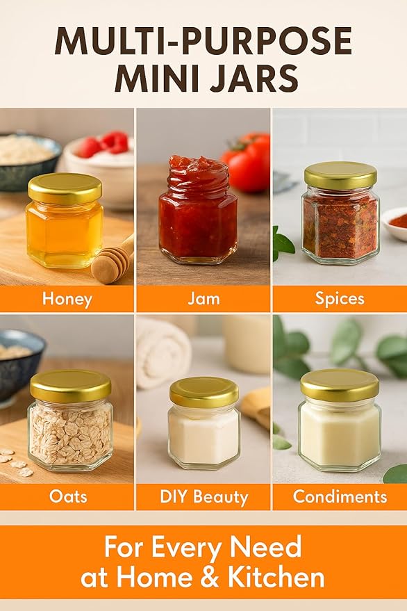 50 Pack 1.5 oz Hexagonal Honey Jars - Image 5