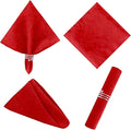 Christmas Red Jacquard Square Napkin, Damask Wrinkle Resistant Soft Polyester by SASTYBALE