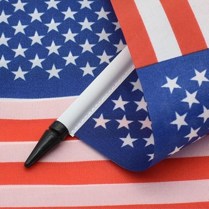 12 Pack American Desk Flags Set USA Small Mini Table Office US Miniature - Image 4