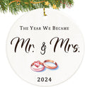 Wedding Gifts for Couples 2024, Mr and Mrs 1st Married Christmas Ornament by Olicard