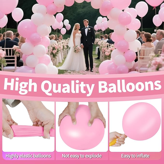 KAWKALSH Light Pink Balloon Arch Kit 111Pcs 18 12 5 Inch Latex Party Balloons - Image 3
