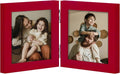 decorUhome Double 4x4 Picture Frame Vertical, Engineered Wood Bifold Photo Frame by decorUhome