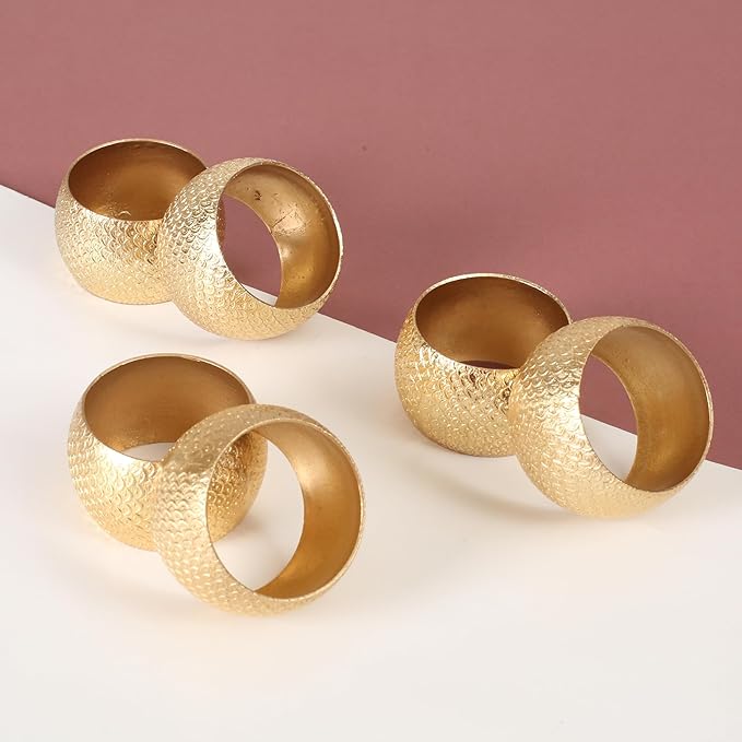 Gold Napkin Rings Set of 12 - Image 6