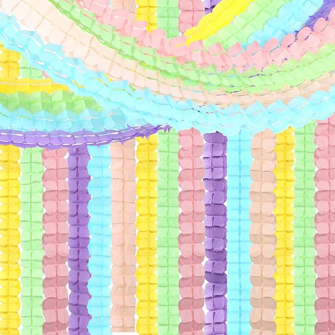 Pastel Rainbow Party-Decorations Streamers Garland - Image 6