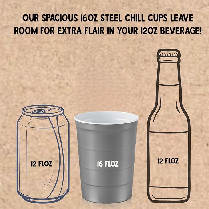 16 oz. Party Cups, Sturdy & Durable, Disposable and 100% Recyclable, Made in USA - Image 3