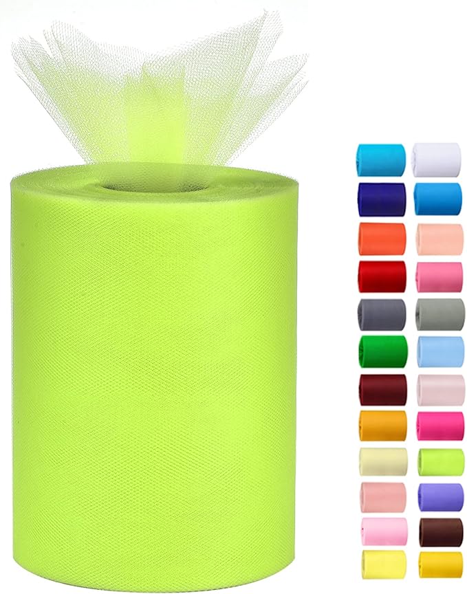 Tulle Rolls 6” by 100 Yards Tulle Roll Spool Fabric by Miegecha