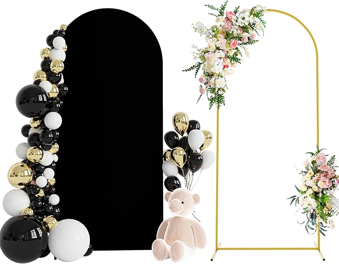 Wokceer 6 FT Wedding Arch Backdrop Stand and Arch Cover Metal Arch Stand by Wokceer