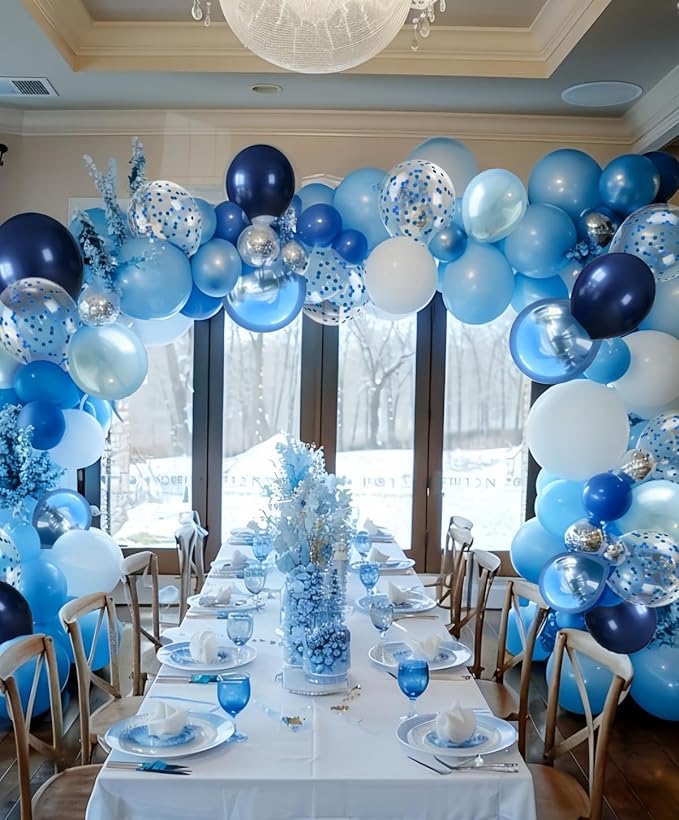 300 Pcs Blue Balloons 12 Inch Different Shades of Blue Party Balloon Set - Image 6