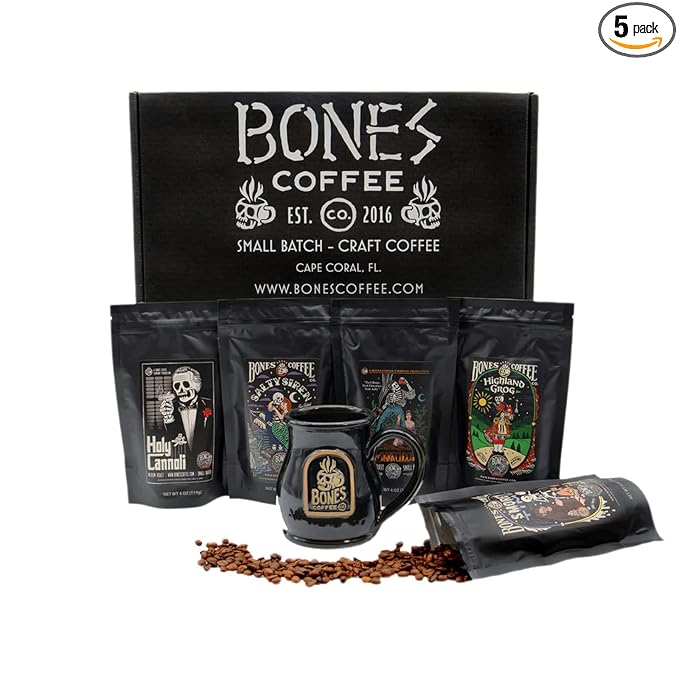 Bones Coffee Company Favorite Flavors Sample Pack Box Set by BonesCoffeeCompany