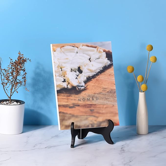 uxcell 8" Easel Plate Holder, Wooden Folding Display Stand Brown - Image 6