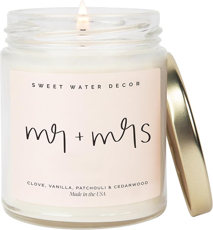 Sweet Water Decor Mr. + Mrs. Candle by SweetWaterDecor