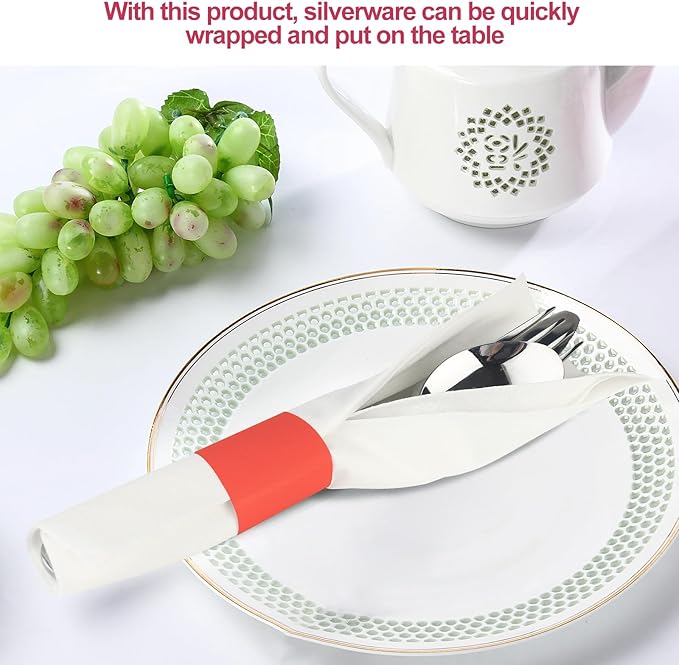 Germiwipe Paper Napkin Band Box of 500, Napkin Rings Self Adhesive - Image 3