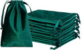 QIANF 12pcs Hunter Green Velvet Drawstring Bags 4x6 inches Velvet Cloth Small by QIANF