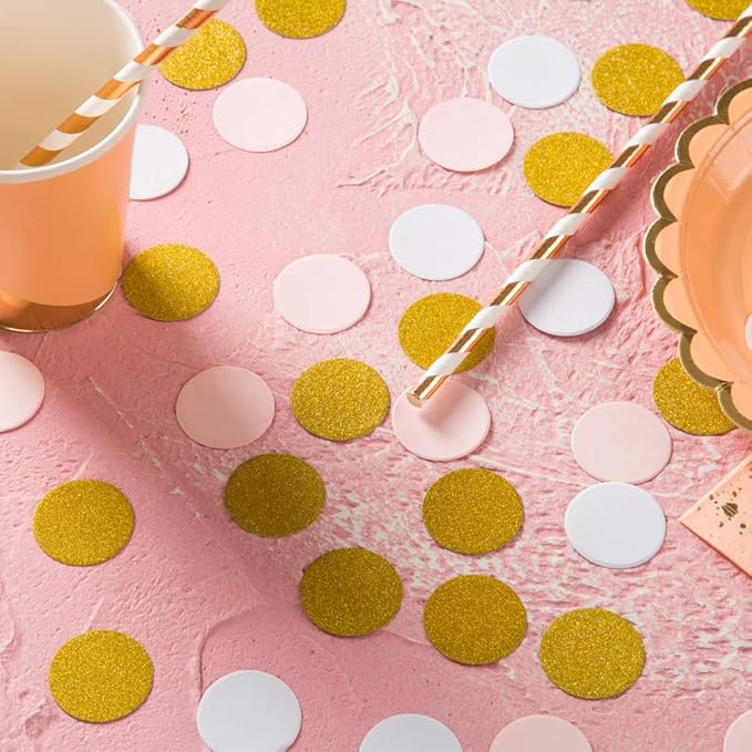 MOWO Confetti Circles Wedding Party Decor and Table Decor, 1.2’’ in Diameter - Image 4