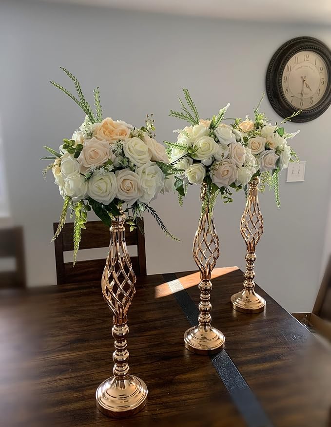 Gold Metal Wedding Centerpieces - Image 9