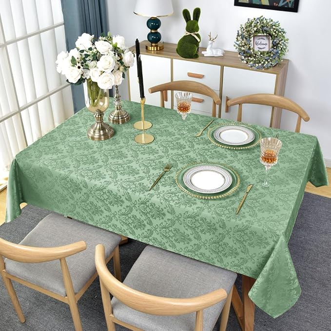 SASTYBALE Summer Tablecloth Rectangle, Spill-Proof Wrinkle Resistant Jacquard - Image 3