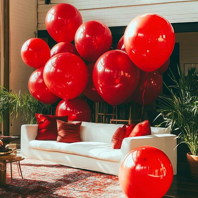 30 Pack Red Balloons 36 Inch Red Latex Party Large Balloon Bulk - Image 7