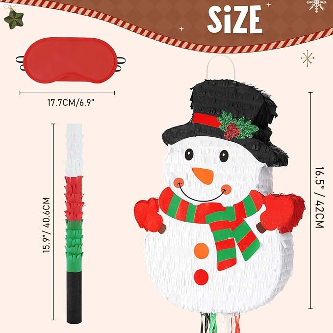 WERNNSAI Christmas Snowman Pinata - Image 3