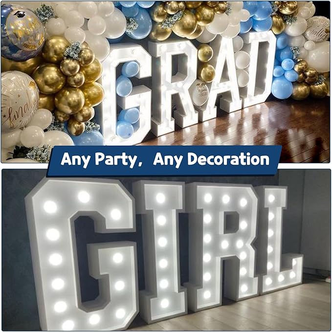 Marquee Letters 3 Feet Tall Large Light Up Letters Baby Shower Decorations - Image 6