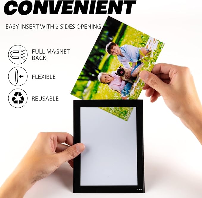 5X7 Magnetic Picture Frames for Fridge, Magnets Photo Pockets/Sleeves, Printing - Image 3