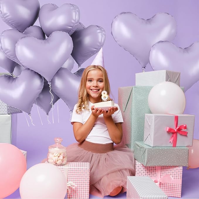 20 Inch Purple Heart Balloons - Image 4