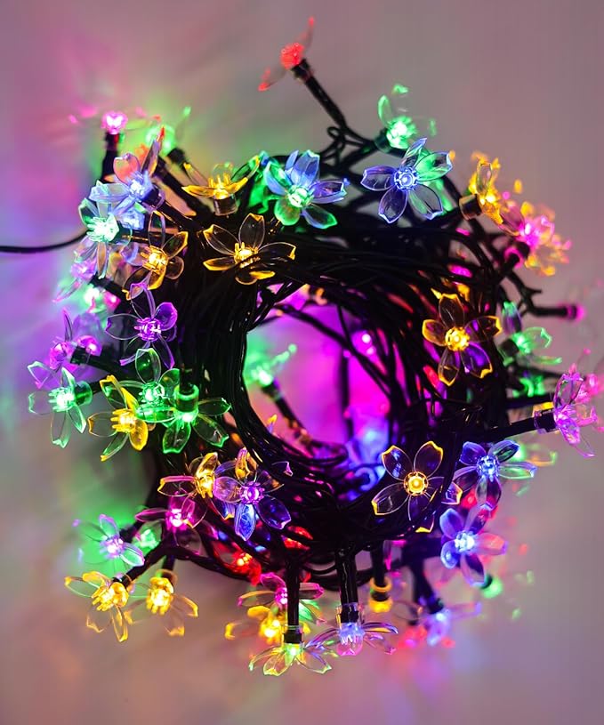Pastel Flower String Lights Indoor Decorations, 33ft 100 LED USB Plug in by KeretubyLEDDecorationLights