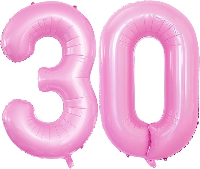 GOER Number 30 Balloons for 30th Birthday Party Decorations, 42 Inch Jumbo Foil by GOER
