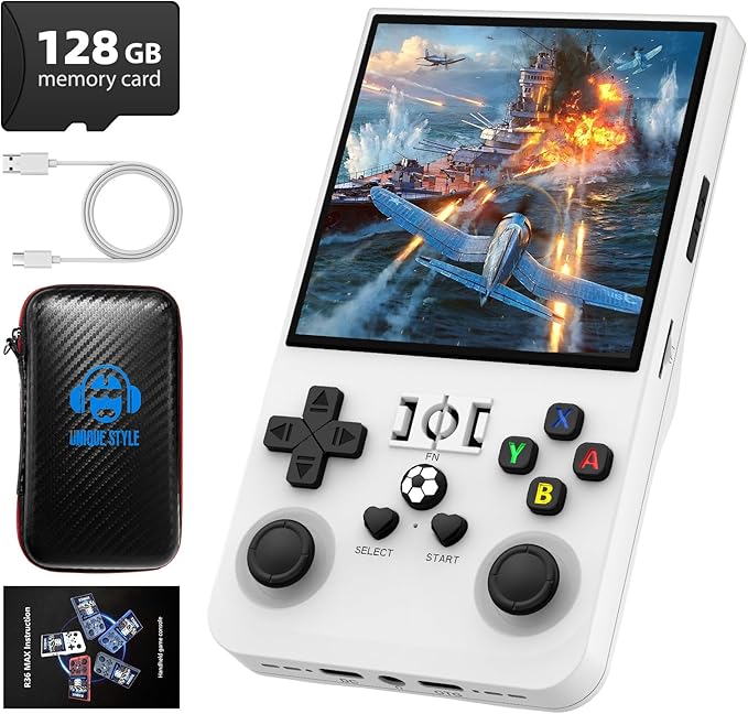 R36MAX Retro Handheld Game Console, 4.0 Inch 720x720 IPS Screen, Built-in 22 by Unknown