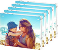 HELPLEX 5 Pack 6x8 Acrylic Picture Frames, 20mm Thicker Frameless Clear Double by HELPLEX