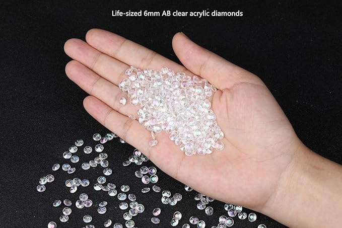 5000 pcs/Pack Wedding Table Scatter Confetti Crystals Acrylic Diamonds 6 mm - Image 2