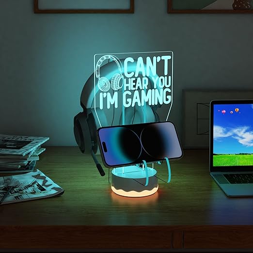 Headphone Controller Stand Light up, 16 Colors 3D LED Lights Headset Gamepad - Image 6