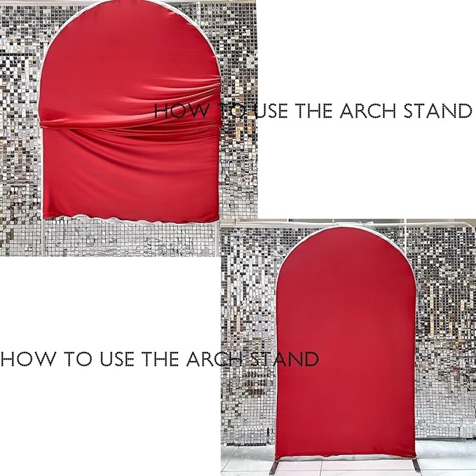 FiVan 2.7ft by 6ft Heavy Duty Trio Arch Backdrop Frame Stands - Image 6
