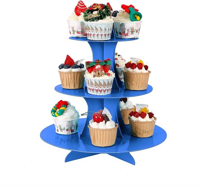2Pcs 3-Tier Cupcake Stand, Cake Stand holder, Tiered DIY Cupcake Stand Tower - Image 3