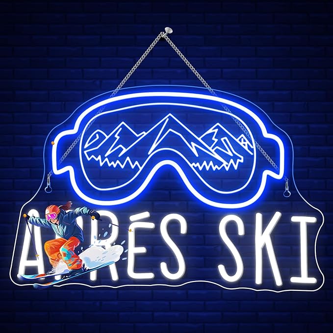 Ski Goggles Neon Sign Skiing Neon Signs by FAXFSIGN