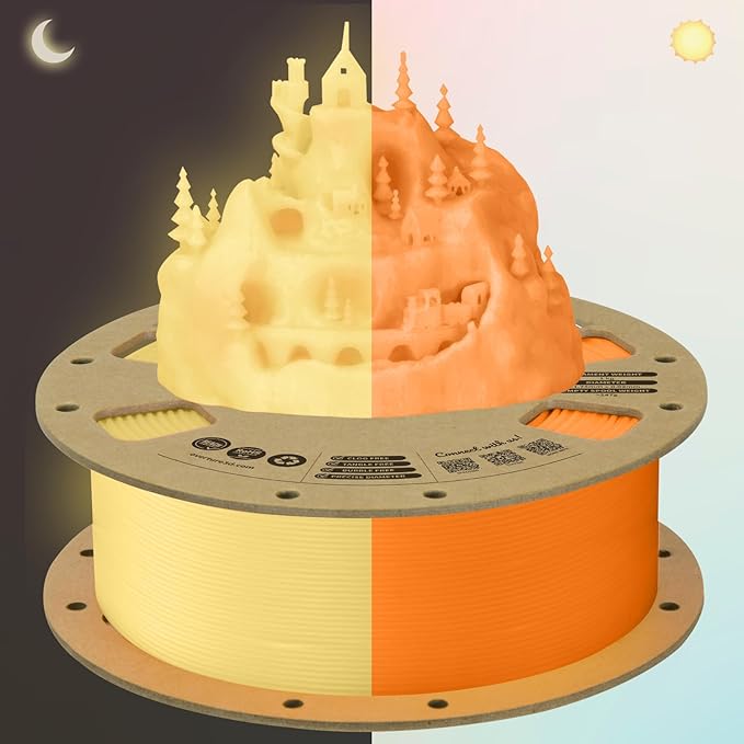 OVERTURE Glow PLA Filament 1.75mm 3D Printer Filament, 1kg Spool, Dimensional - Image 2