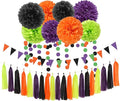 Black-Purple Orange Green Halloween Party-Decorations by LastingSurprise