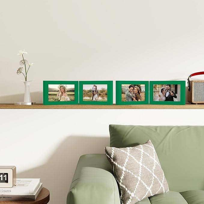 decorUhome Double 6x4 Picture Frame Horizontal, Engineered Wood Bifold Photo - Image 5