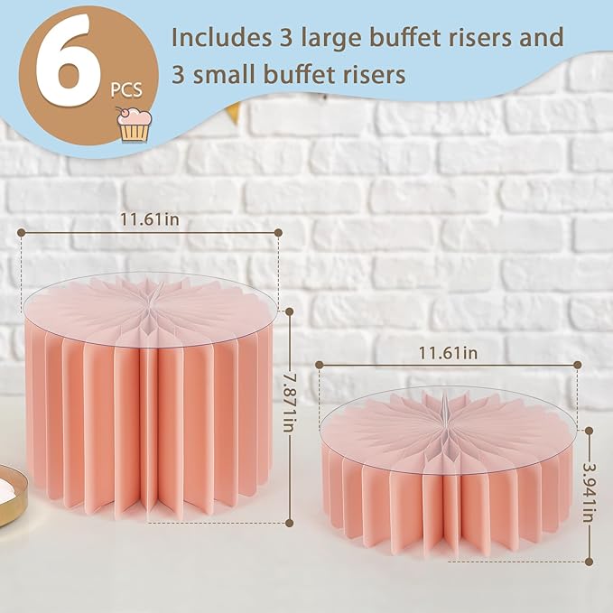 Buffet Risers, Food Risers for Buffet Table Cardboard Food Display Risers for - Image 2