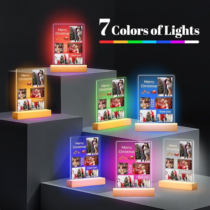 Custom Picture Frames with Photo, Personalized Photo Frame with Night Light - Image 6