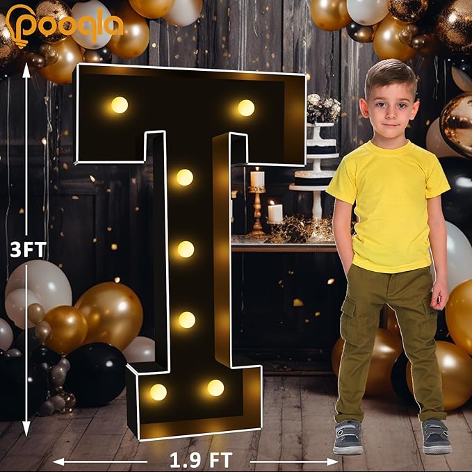 Pooqla 3FT Marquee Light Up Letters, Giant Mosaic Letter - Image 4